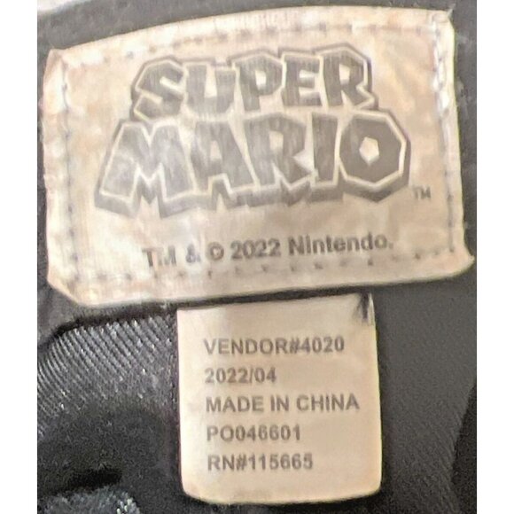 Super Mario Youth Black Adjustable Snapback Hat Cap - Picture 4 of 4
